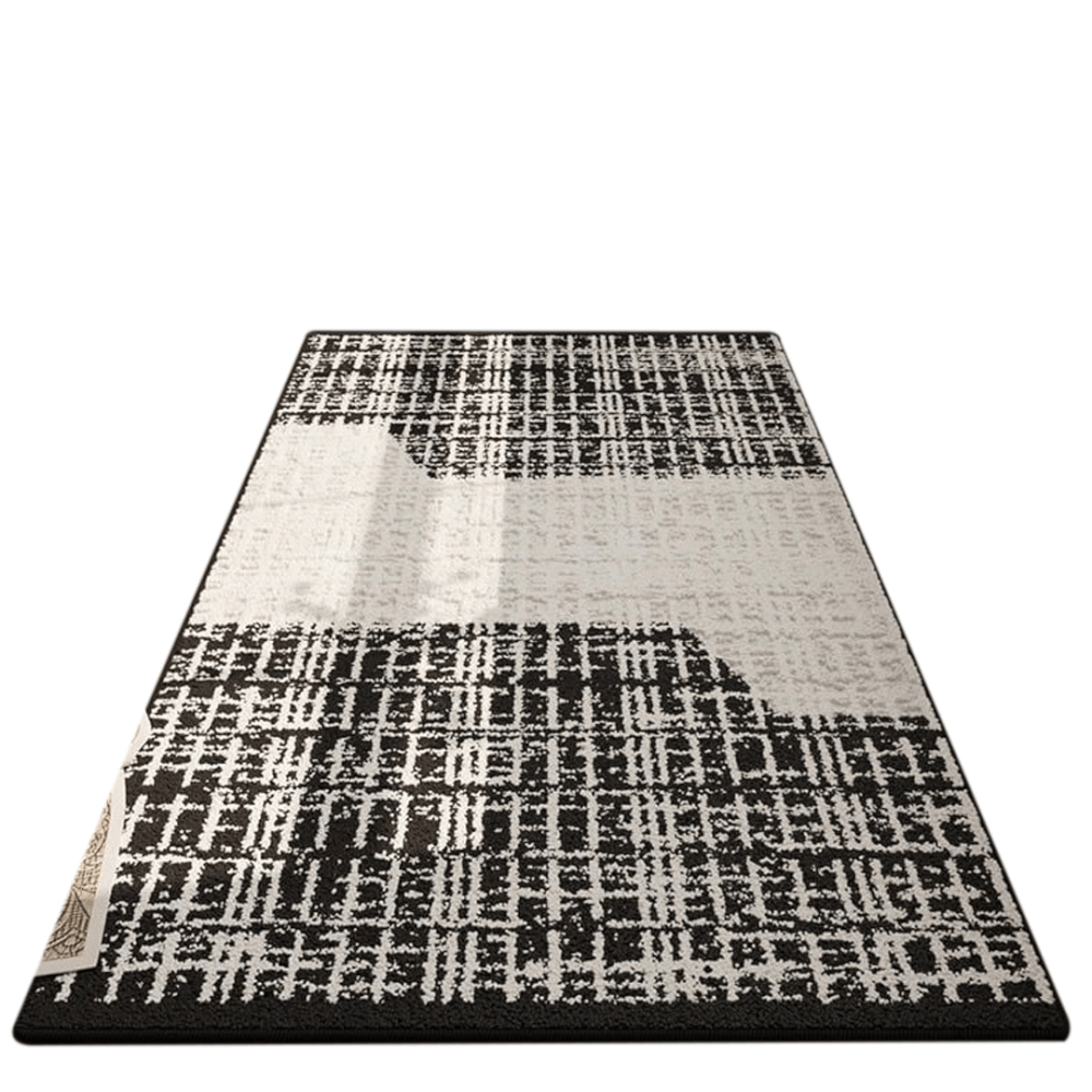 พรม MJHOMEDESIGNS BEDSIDE CARPET 76 ขนาด 60*160 ซม. ขาว-ดำ NO.5